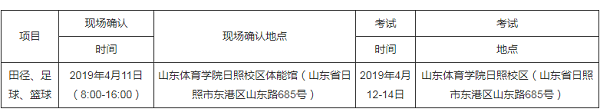 山东体育学院2019年运动训练专业、武术与民族传统体育专业招生简章